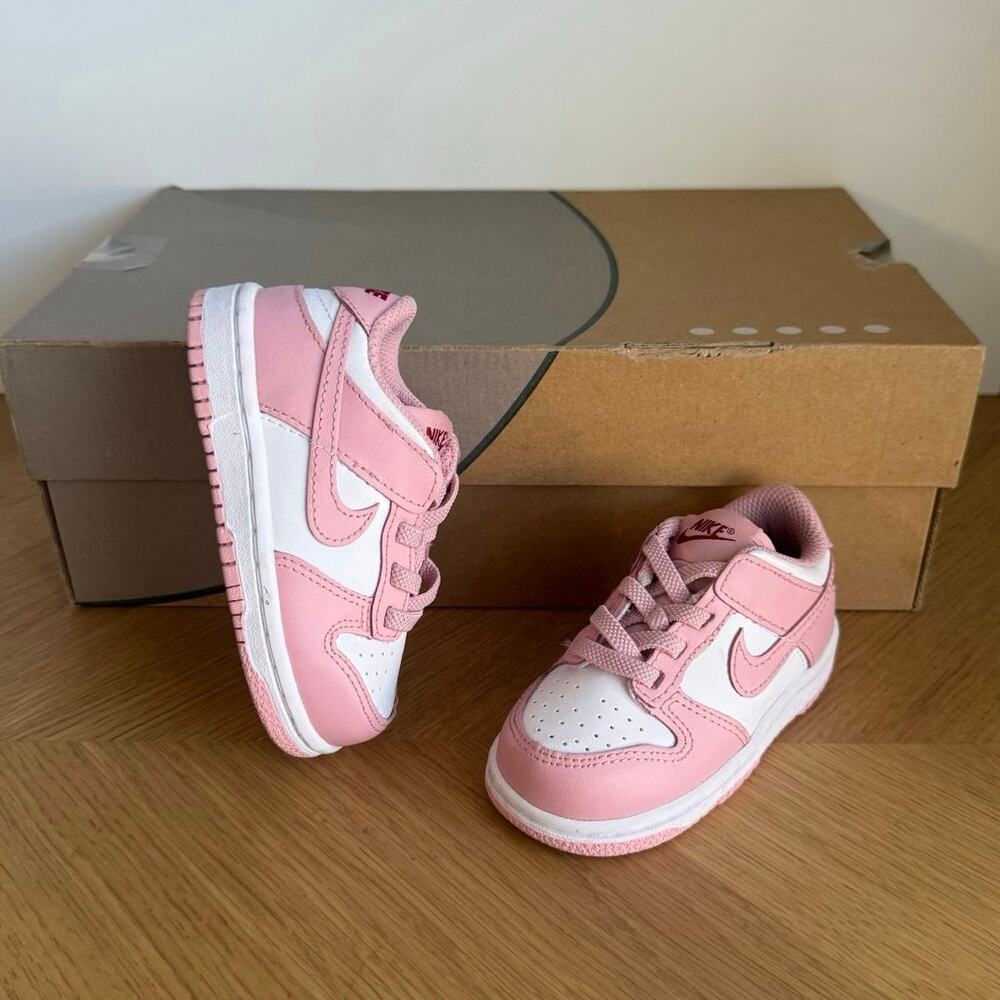Nike Dunk Low Pink/White Toddler Sneakers- SZ 6 C
